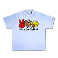 Grape Ice peace love softball Urban Heavy Tee - Zillion Design Studio