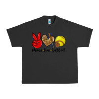 Peace Love Softball Urban Heavy Tee | Teevron