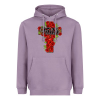 Lavender faith floral cross Heavyweight Hoodie - NancyCooperArtShop