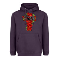 Plum faith floral cross Heavyweight Hoodie - NancyCooperArtShop