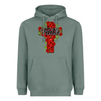 Sage faith floral cross Heavyweight Hoodie - NancyCooperArtShop