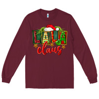 Burgundy Christmas lala claus Long Sleeve Tee - FaDigitalArtStudio