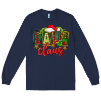 Navy Christmas lala claus Long Sleeve Tee - FaDigitalArtStudio