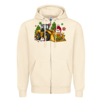 Sandshell christmas bulldozer snowman Zipper Hoodie - JahusDesignShop