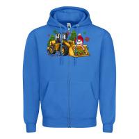 True Royal christmas bulldozer snowman Zipper Hoodie - JahusDesignShop