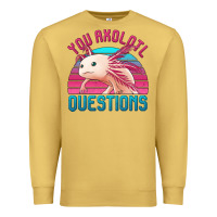Antique Gold you axolotl questions 80's retro sunset Premium Sweatshirt - Jasminsmagicworld