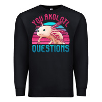 Black you axolotl questions 80's retro sunset Premium Sweatshirt - Jasminsmagicworld