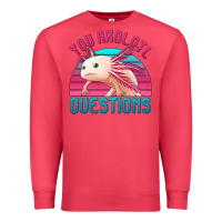 Cardinal you axolotl questions 80's retro sunset Premium Sweatshirt - Jasminsmagicworld