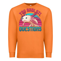 Carrot you axolotl questions 80's retro sunset Premium Sweatshirt - Jasminsmagicworld