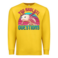 Lemon you axolotl questions 80's retro sunset Premium Sweatshirt - Jasminsmagicworld