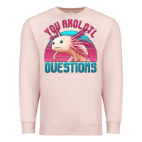 Pale Pink you axolotl questions 80's retro sunset Premium Sweatshirt - Jasminsmagicworld