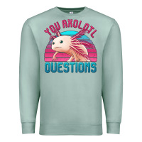 Seafoam you axolotl questions 80's retro sunset Premium Sweatshirt - Jasminsmagicworld