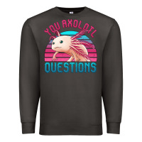Smoke you axolotl questions 80's retro sunset Premium Sweatshirt - Jasminsmagicworld