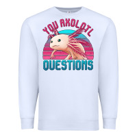 White you axolotl questions 80's retro sunset Premium Sweatshirt - Jasminsmagicworld