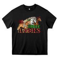 Black all the jingle ladies christmas horses Heavy Core Tee - LillyAllenDesigns