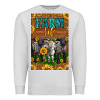 Dove Grey Western Baby Sheeps Farm Life Premium Sweatshirt - LillyAllenDesigns