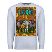 Heather Grey Western Baby Sheeps Farm Life Premium Sweatshirt - LillyAllenDesigns