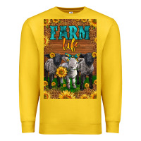 Lemon Western Baby Sheeps Farm Life Premium Sweatshirt - LillyAllenDesigns