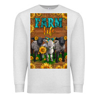 Oatmeal Heather Western Baby Sheeps Farm Life Premium Sweatshirt - LillyAllenDesigns