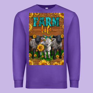 Western Baby Sheeps Farm Life Premium Sweatshirt Designed By Lillyallendesigns