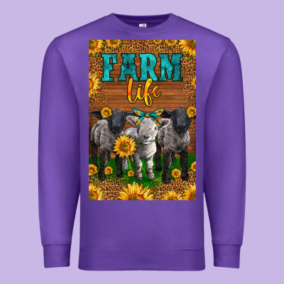 Western Baby Sheeps Farm Life Premium Sweatshirt Designed By Lillyallendesigns