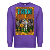 Purple Western Baby Sheeps Farm Life Premium Sweatshirt - LillyAllenDesigns