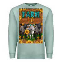 Seafoam Western Baby Sheeps Farm Life Premium Sweatshirt - LillyAllenDesigns