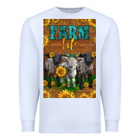 White Western Baby Sheeps Farm Life Premium Sweatshirt - LillyAllenDesigns