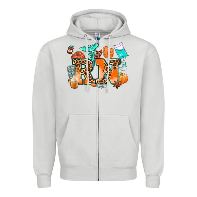 Rn Registered Nurse Zipper Hoodie by AdoDesignShop | Teevron