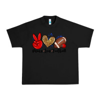 Black peace love football Urban Heavy Tee - Zillion Design Studio