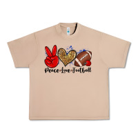 Peace Love Football Urban Heavy Tee | Teevron