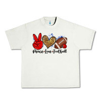 Pistachio peace love football Urban Heavy Tee - Zillion Design Studio