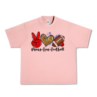 Salmon peace love football Urban Heavy Tee - Zillion Design Studio