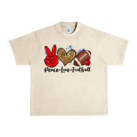 Sandshell peace love football Urban Heavy Tee - Zillion Design Studio
