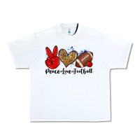 White peace love football Urban Heavy Tee - Zillion Design Studio