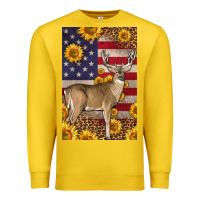 Lemon Western American Deer Premium Sweatshirt - LillyAllenDesigns