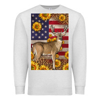 Oatmeal Heather Western American Deer Premium Sweatshirt - LillyAllenDesigns