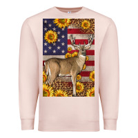 Pale Pink Western American Deer Premium Sweatshirt - LillyAllenDesigns