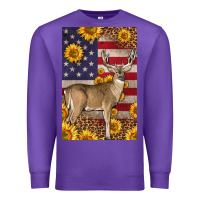 Purple Western American Deer Premium Sweatshirt - LillyAllenDesigns