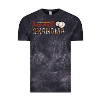 Cloud Black baseball grandma with leopard Vintage Tee - texasbilliewilder