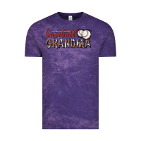Cloud Purple baseball grandma with leopard Vintage Tee - texasbilliewilder