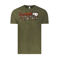 Vintage Olive baseball grandma with leopard Vintage Tee - texasbilliewilder