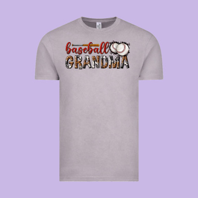 Vintage Tee baseball grandma with leopard