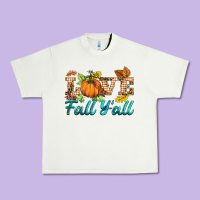 Love Fall Y'all Urban Heavy Tee Designed By Barkaloodesign