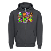 Smoke lpn halloween nurse with Zipper Hoodie - AdoDesignShop