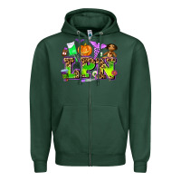 Sports Green lpn halloween nurse with Zipper Hoodie - AdoDesignShop