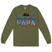 Army Green All American papa Long Sleeve Tee - Neo Western