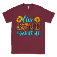 Burgundy live love basketball Classic Tee - HRA Design Shop
