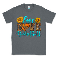 Charcoal Heather live love basketball Classic Tee - HRA Design Shop