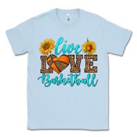 Dusty Blue live love basketball Classic Tee - HRA Design Shop